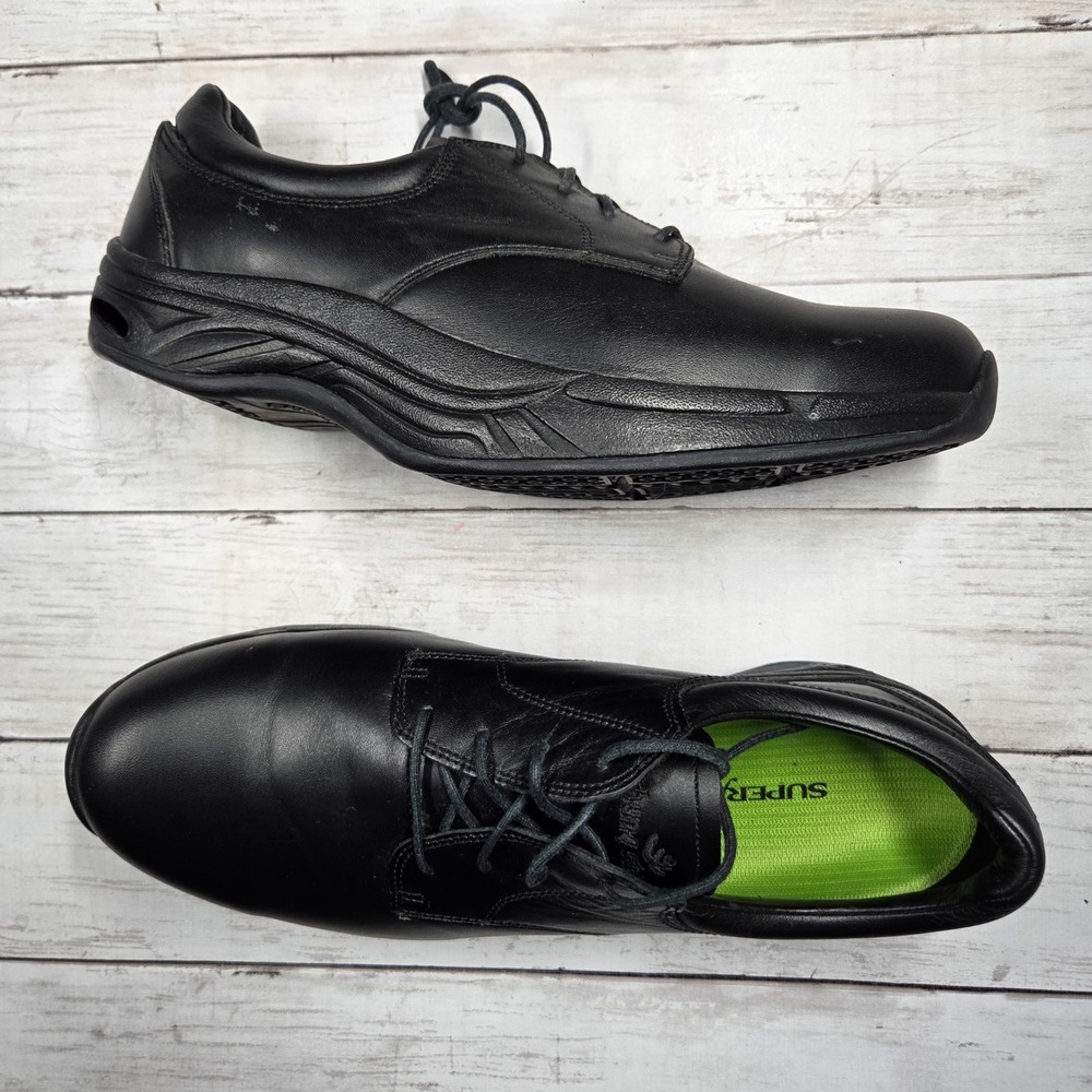 Chung Shi SDH 0902 Walking Shoes Mens 10 Black Leather Non Original Insoles